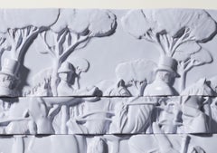 21e siècle Italie, panneau d'ornement, céramique Gatti, designer A. Anastasio