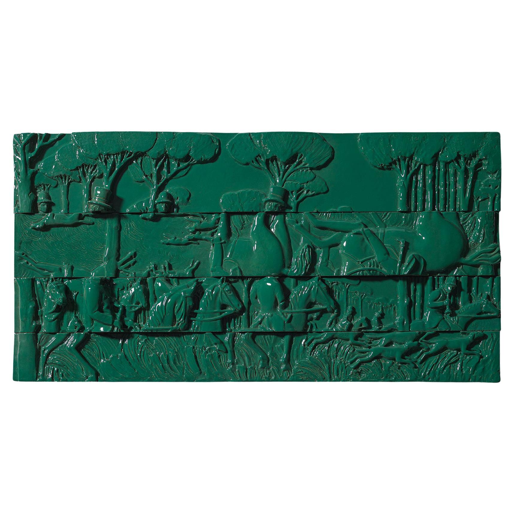21st Century Italy, Green Panel, Ceramica Gatti, Designer A. Anastasio in vendita