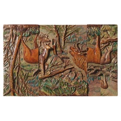 21st Century Italy, Reindeer Reflex Panel, Ceramica Gatti, Designer A. Anastasio