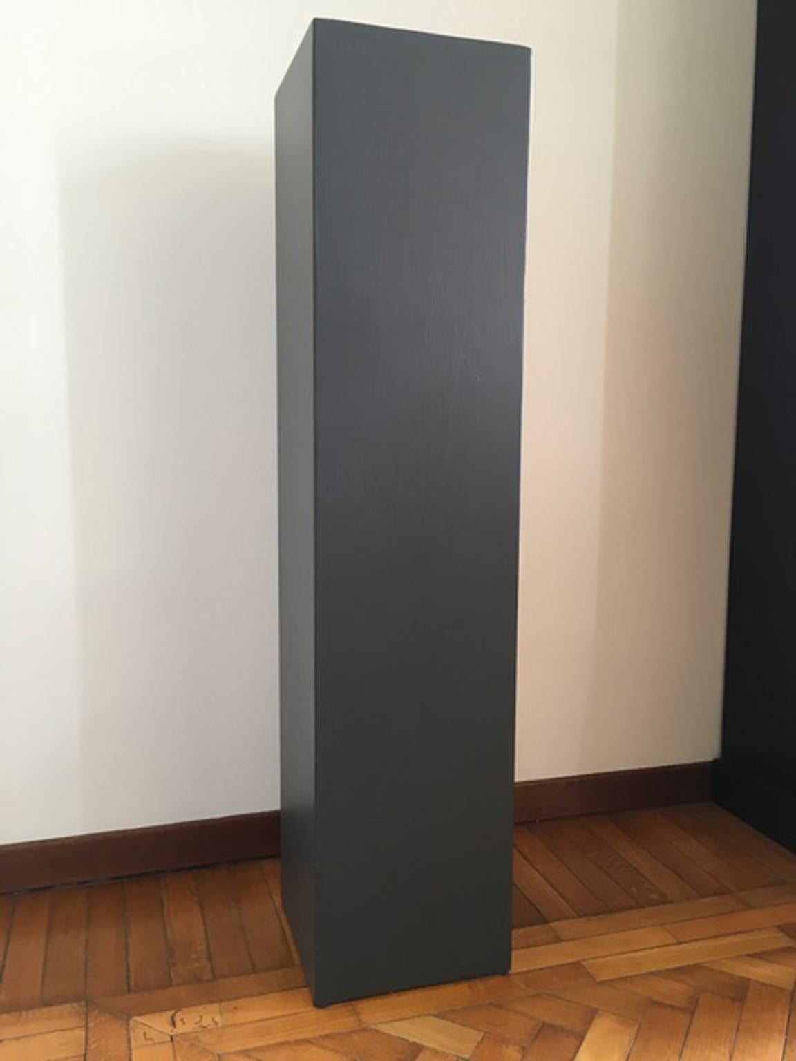 Plywood 21st Century Italy Wooden Grey Lacquered Column For Sale