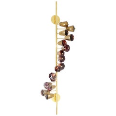 21st Century Ivy Wall Lamp Brass Stainless Steel Glass