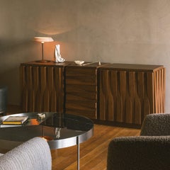 21st Century Jacaranda Sideboard, in Stained Oak Wood, by Duistt