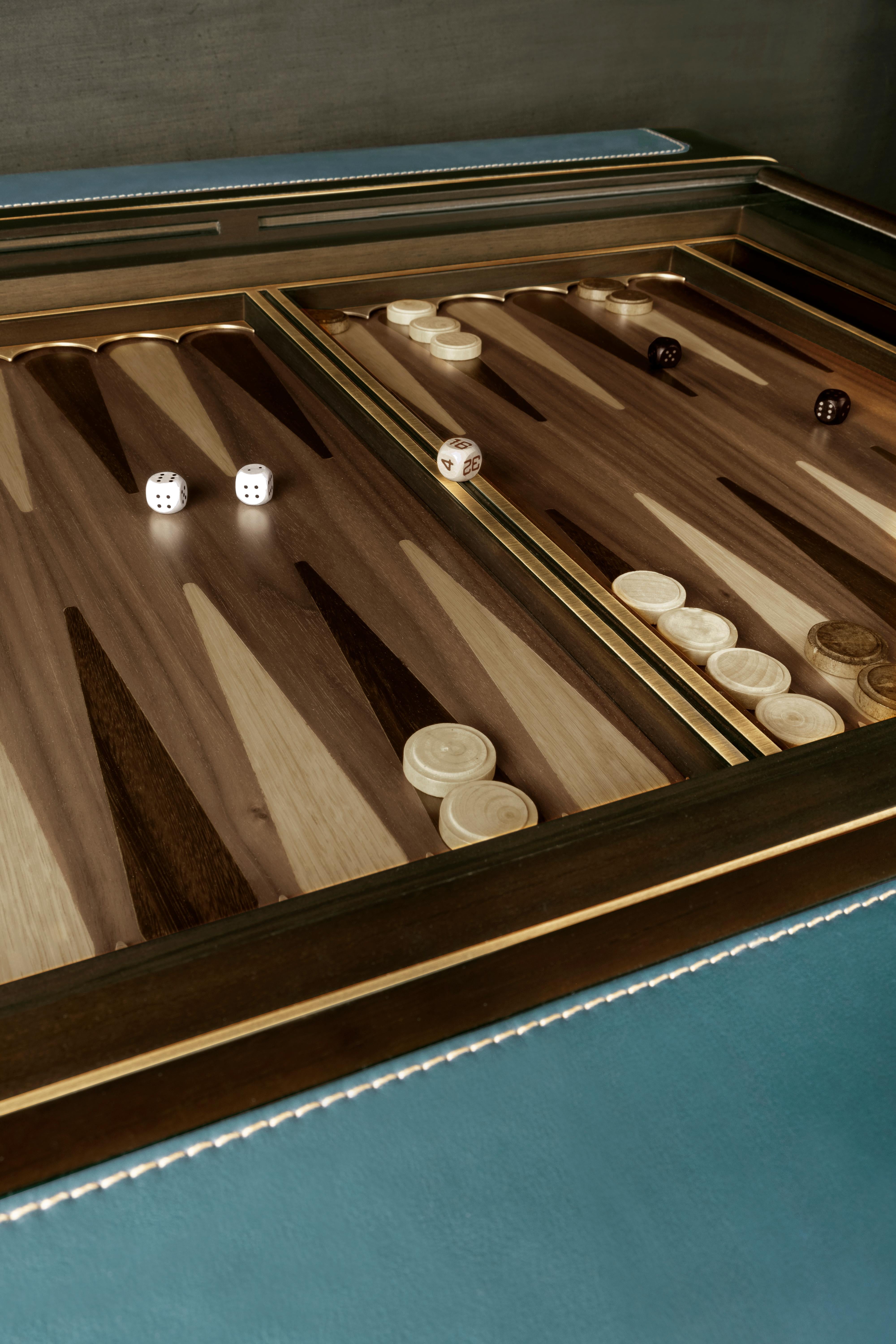 Table Backgammon de Jacoby, fabriquée à la main au Portugal par Wood Tailors Club Neuf - En vente à RIO TINTO, PT