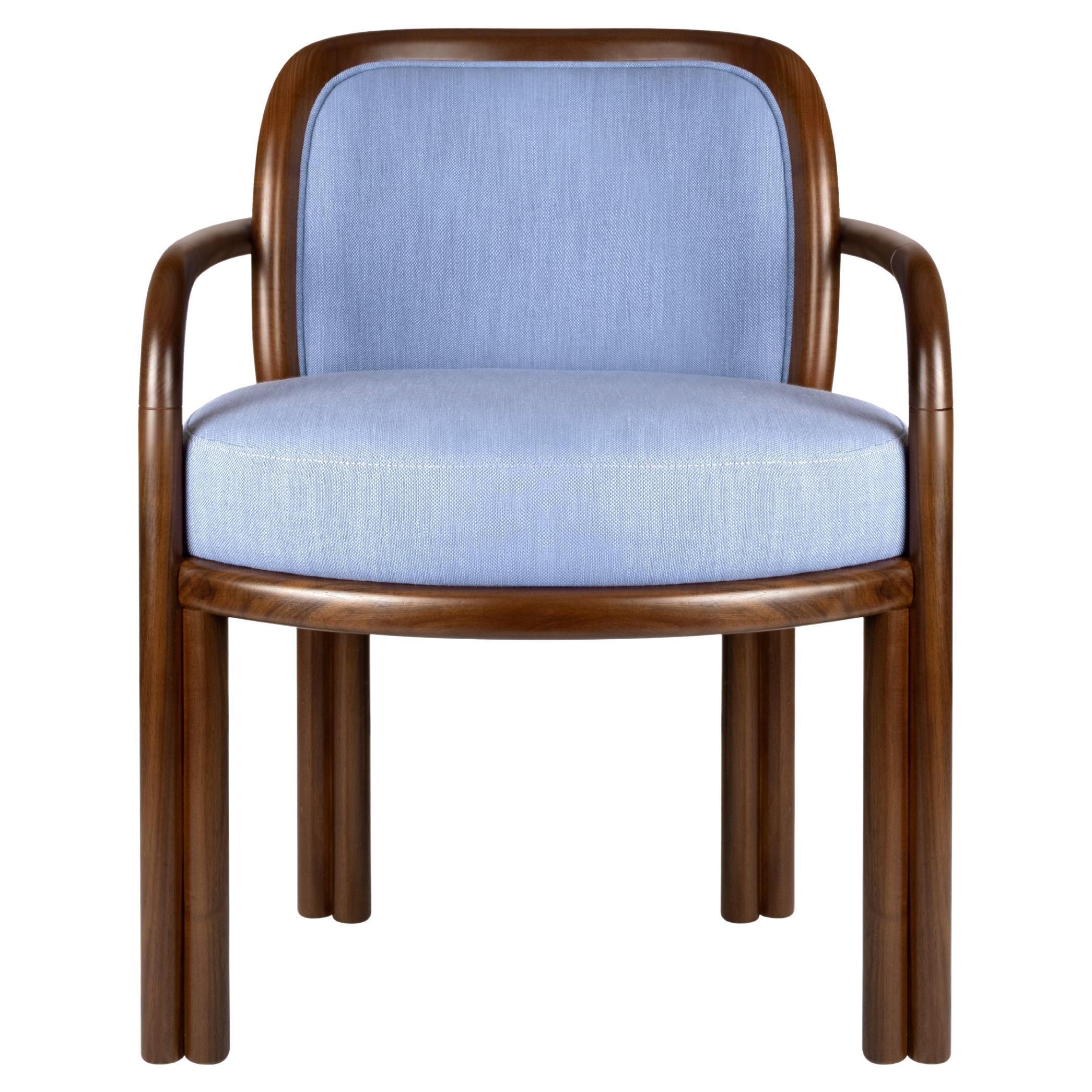 21st Century James Dining Chair Walnut Wood by Wood Tailors Club For Sale