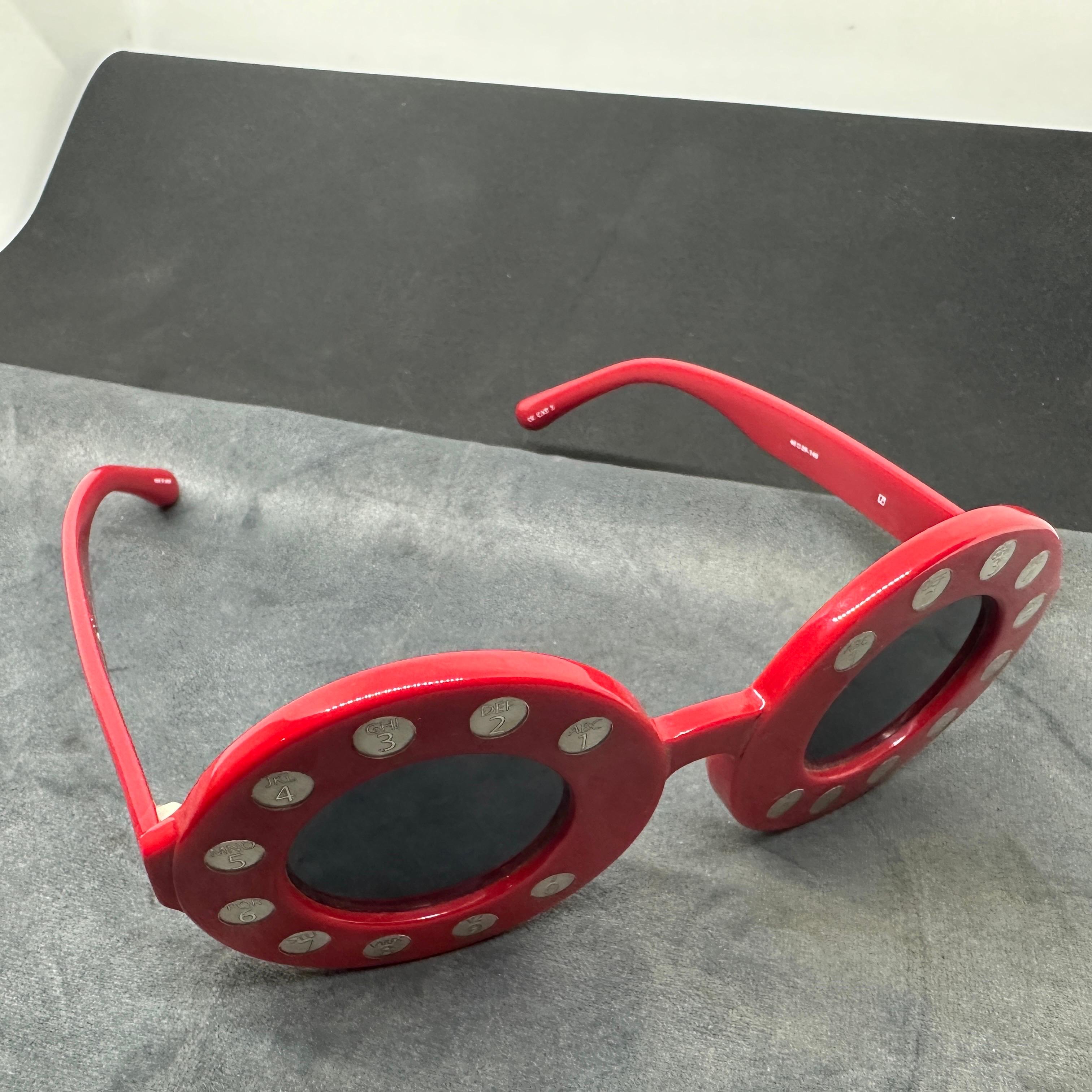 21st Century Japanese  Old Telephone Design Oversized Sunglasses by Yazbukey 8