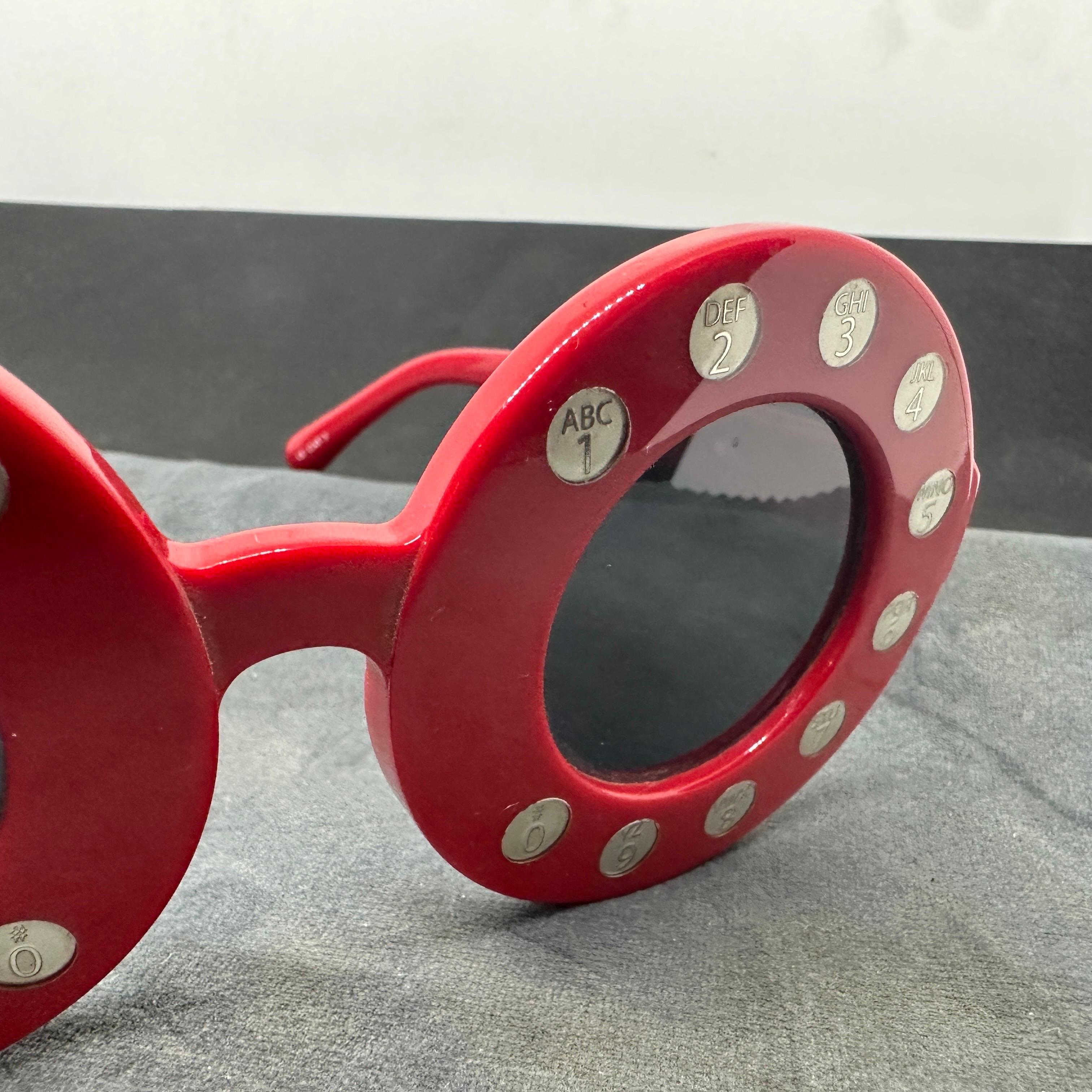 21st Century Japanese  Old Telephone Design Oversized Sunglasses by Yazbukey 9