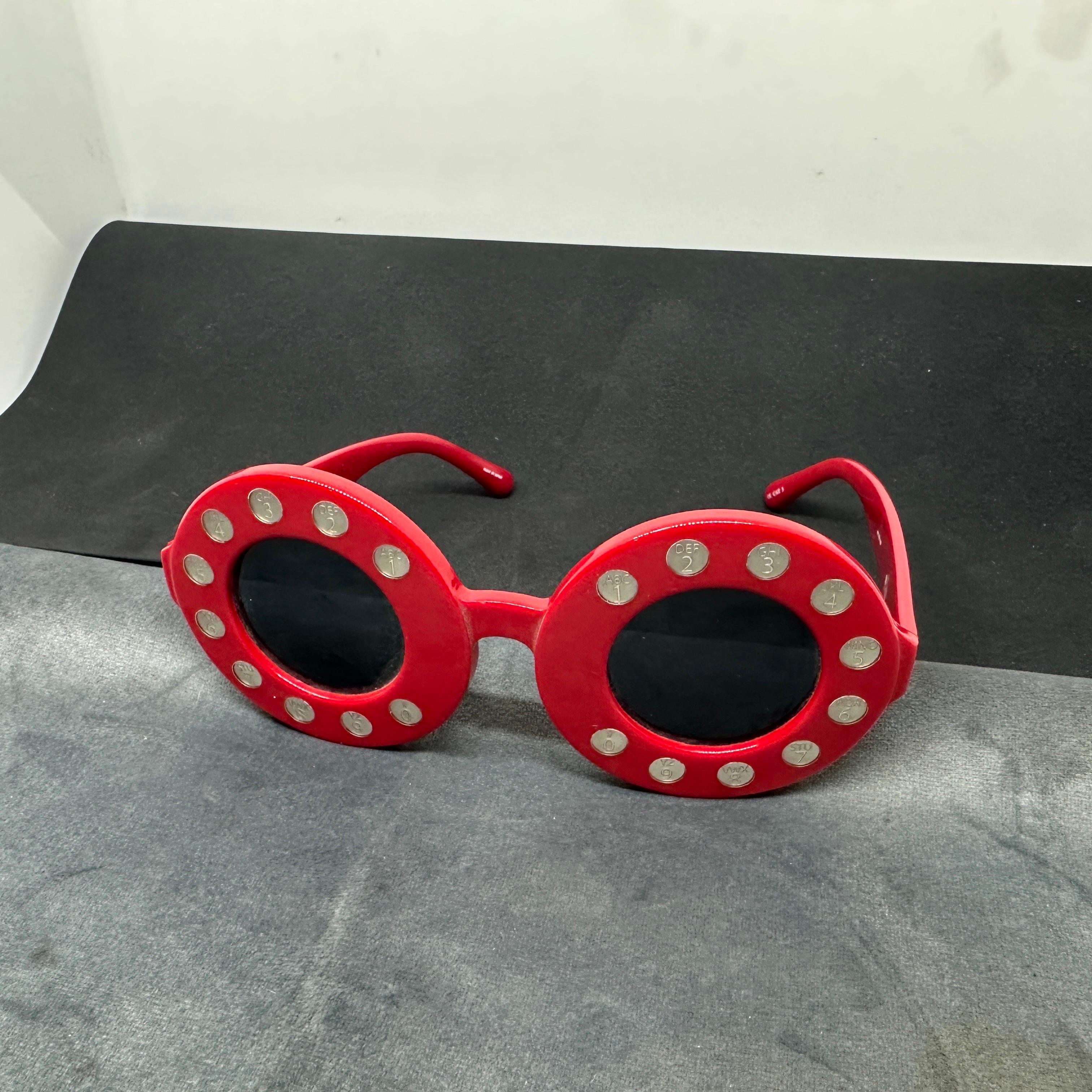 Women's or Men's 21st Century Japanese  Old Telephone Design Oversized Sunglasses by Yazbukey