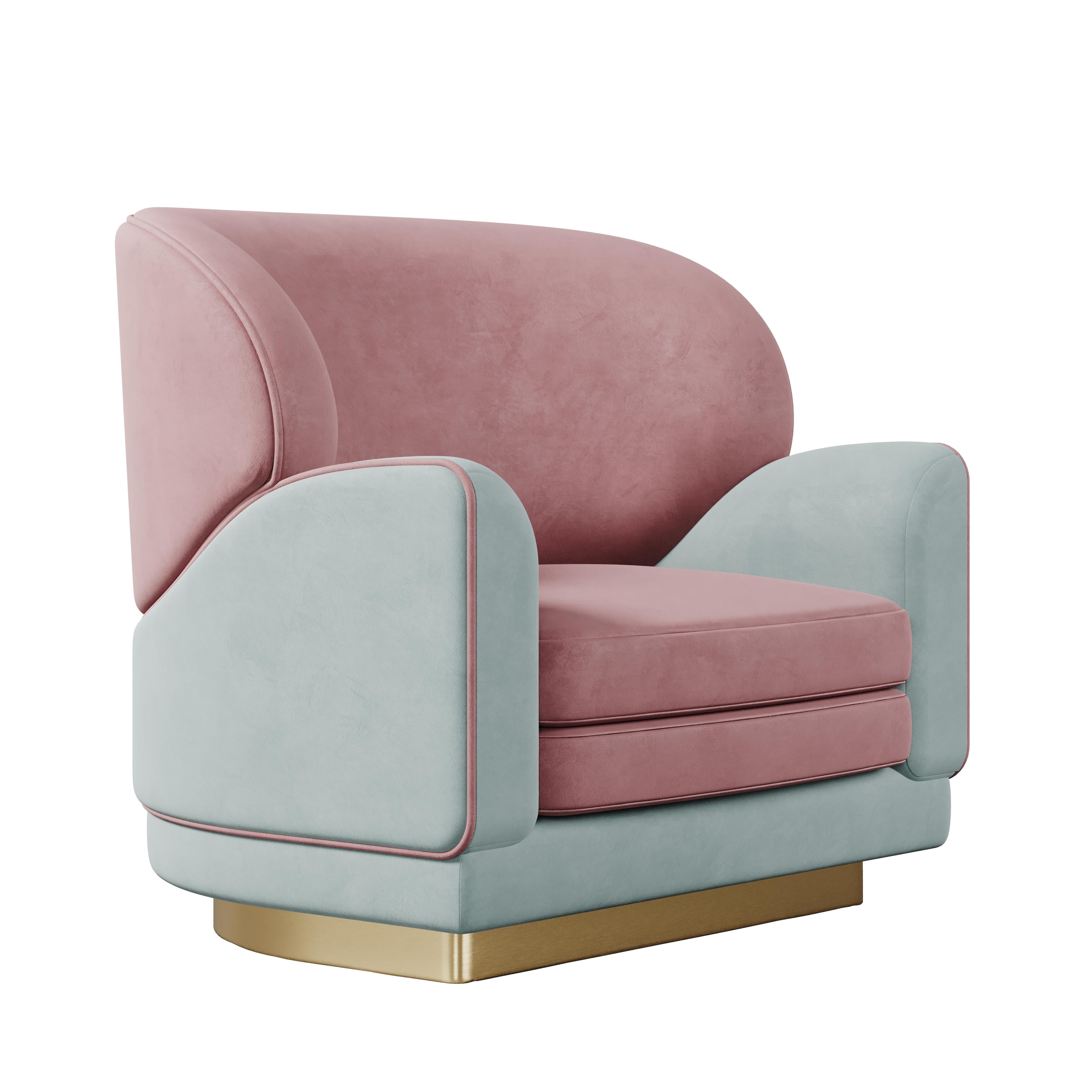 Contemporary 21st Century Jayne Armchair Dedar Wood Handmade in Portugal by Ottiu For Sale