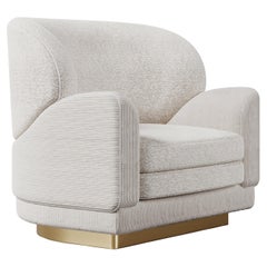 Fauteuil Jayne du 21e siècle en bois de pin et velours