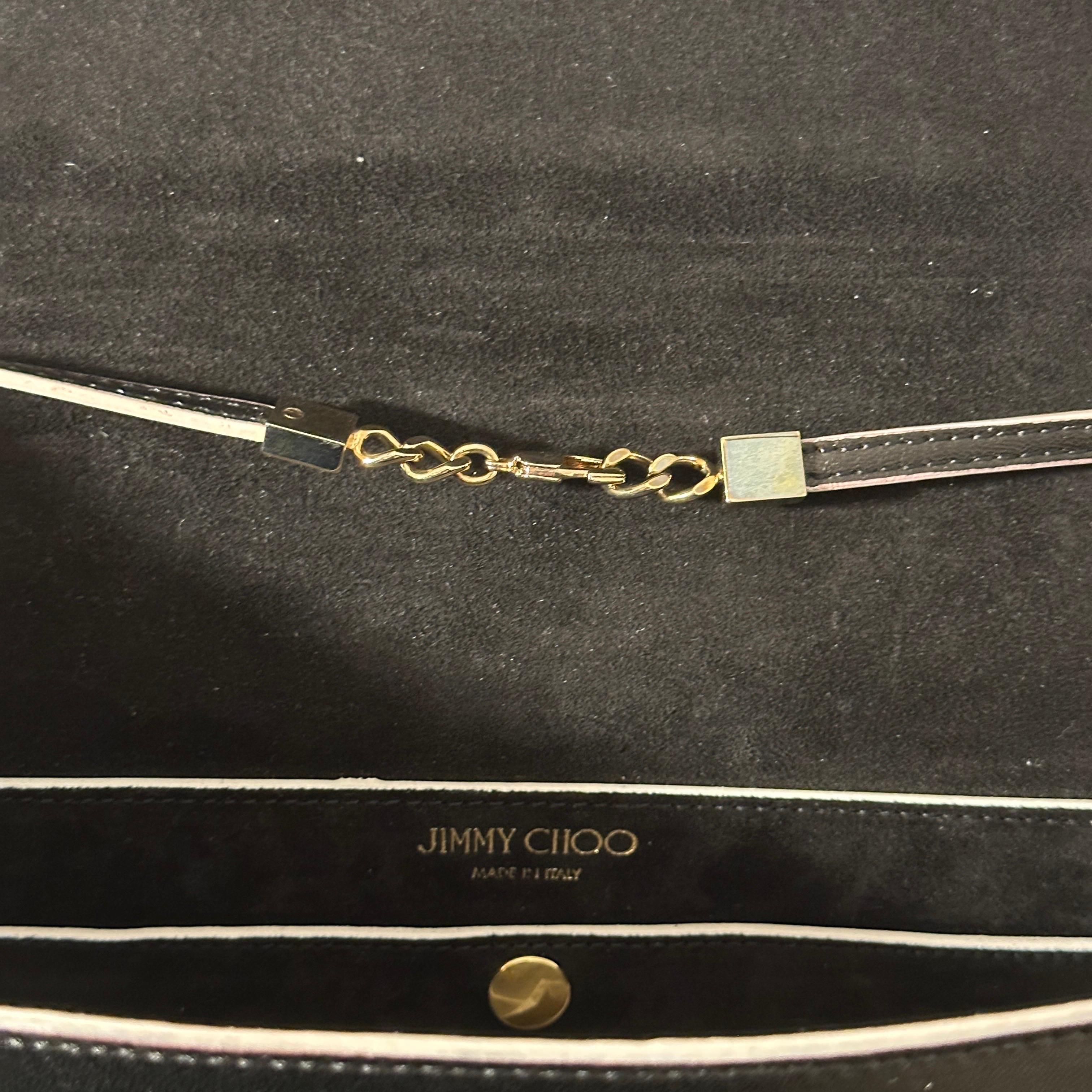21st Century Jimmy Choo Black Leather Crossbody Bag In Excellent Condition For Sale In Aci Castello, IT