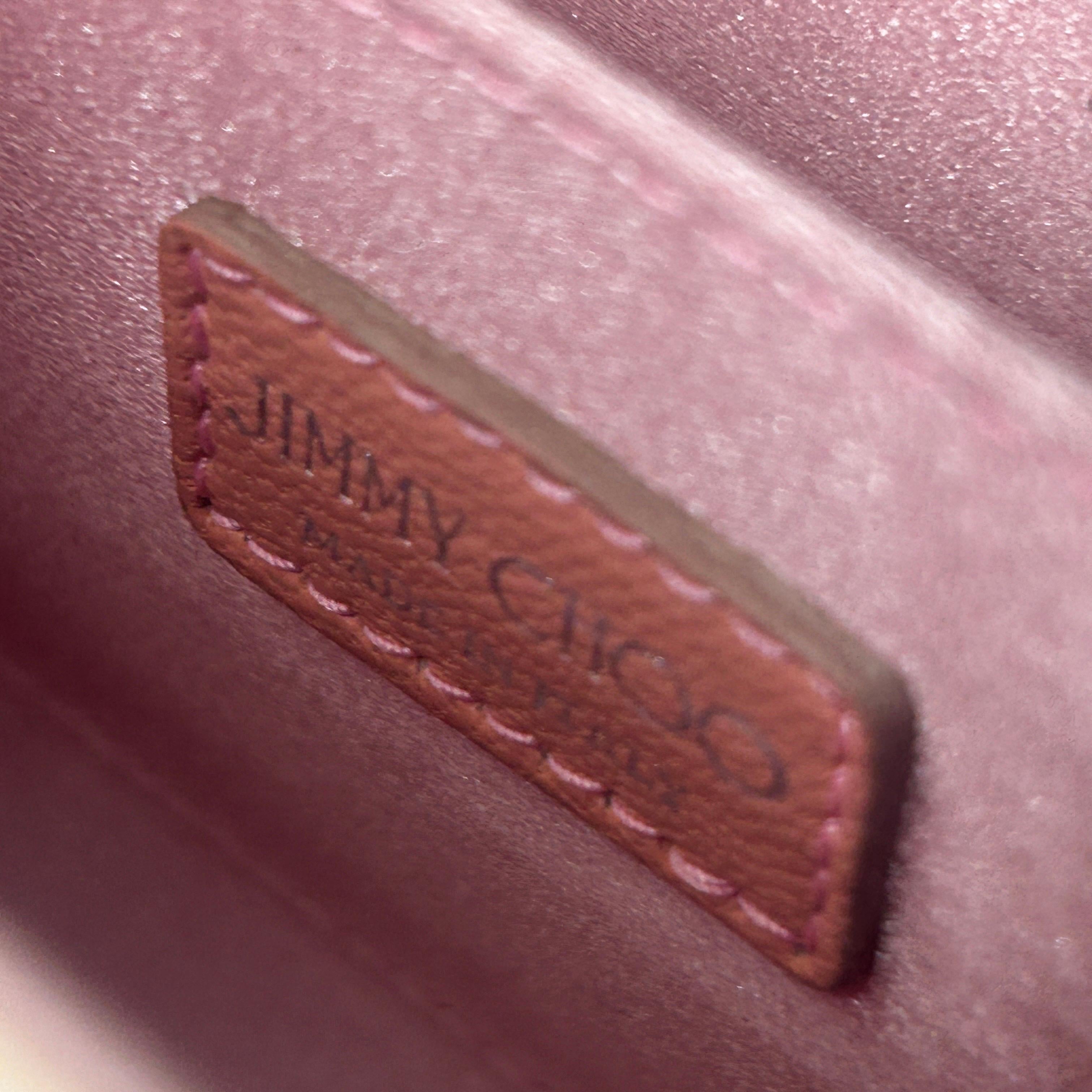 21st Century Jimmy Choo  Pink Heart Acrylic Clutch Bag For Sale 2
