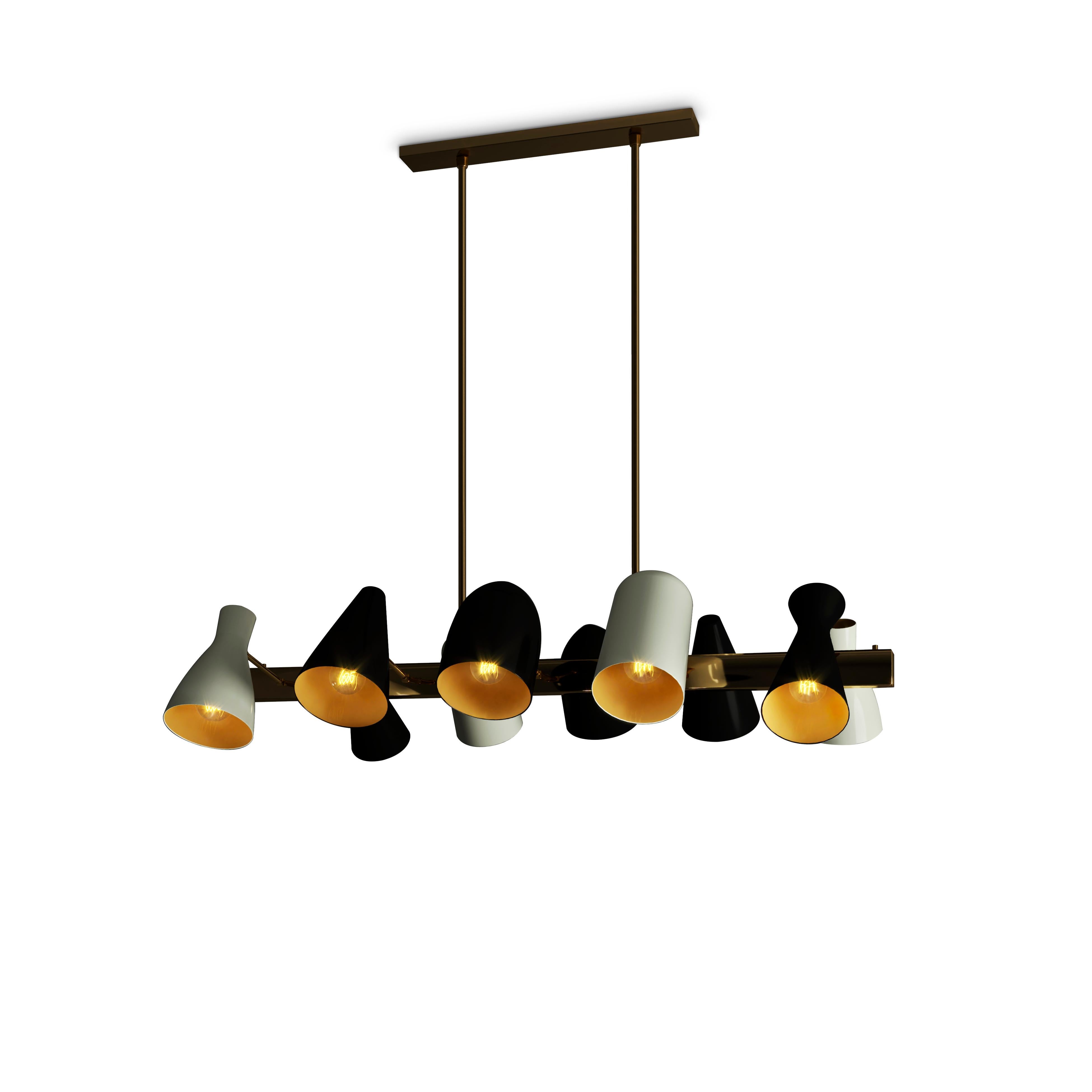 Portuguese 21st Century Jordaan Suspension Lamp Brass Aluminium by Creativemary For Sale