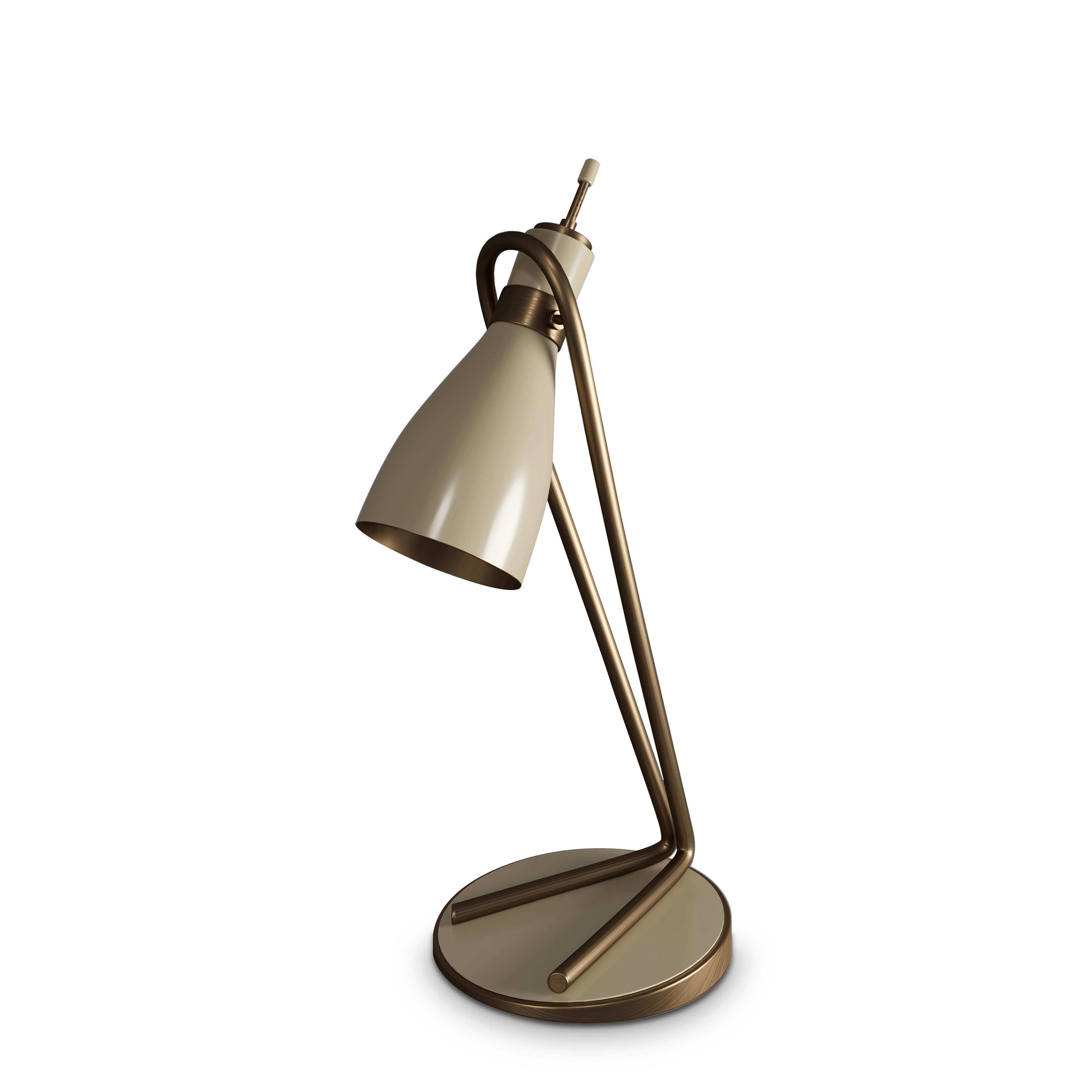 Contemporary 21st Century Jordaan Table Lamp Aluminium Brass by Creativemary For Sale