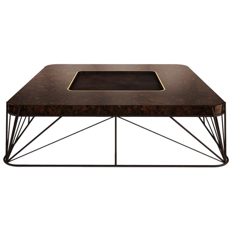 21st Century Judd Center Table Walnut Wood Root For Sale