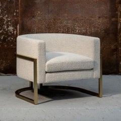 21st Century Julius Armchair, COM and Brushed Brass by Duistt