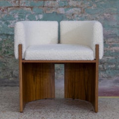 Julius 10y Dining Chair, Mutenye Wood structure, Bouclé, COM option, Portugal