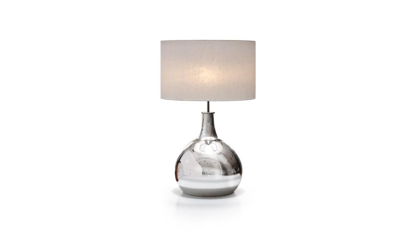 Portuguese 21st Century Kapoor Table Lamp Mirrored Glass For Sale