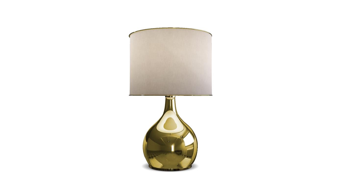 21st Century Kapoor Table Lamp Mirrored Glass In New Condition For Sale In RIO TINTO, PT