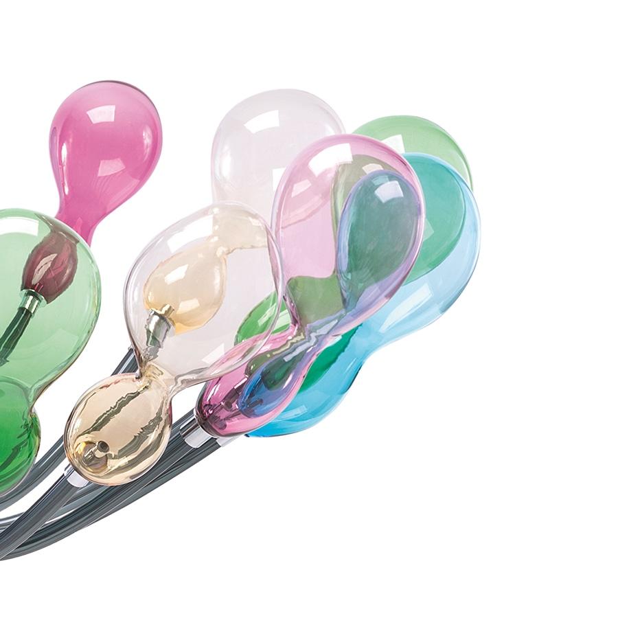 Hand-Crafted 21st Century Karim Rashid Chandelier 16 Lights Murano Glass Various Colors For Sale