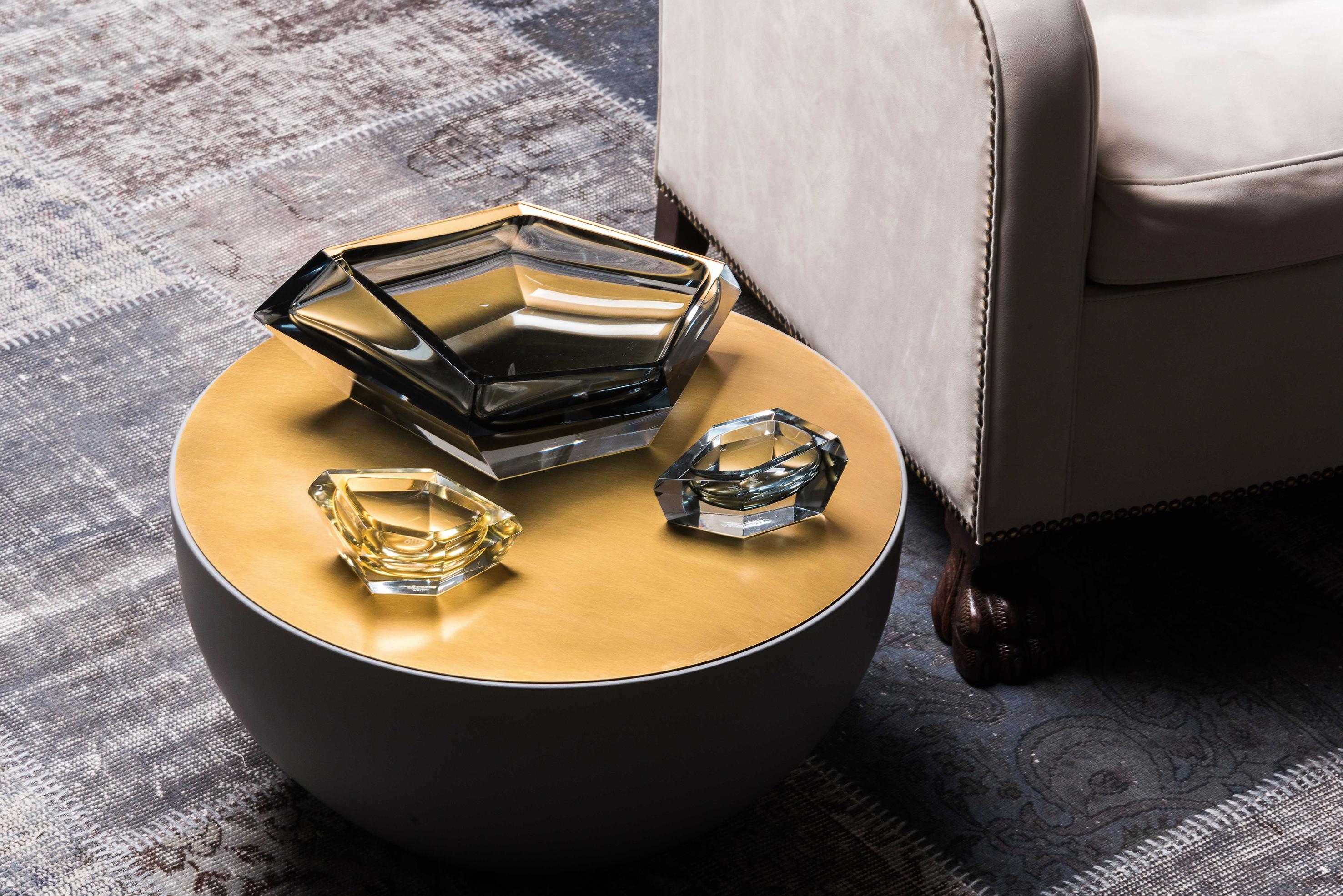 Italian 21st Century Karim Rashid Large Bowl Murano Glass Blue For Sale