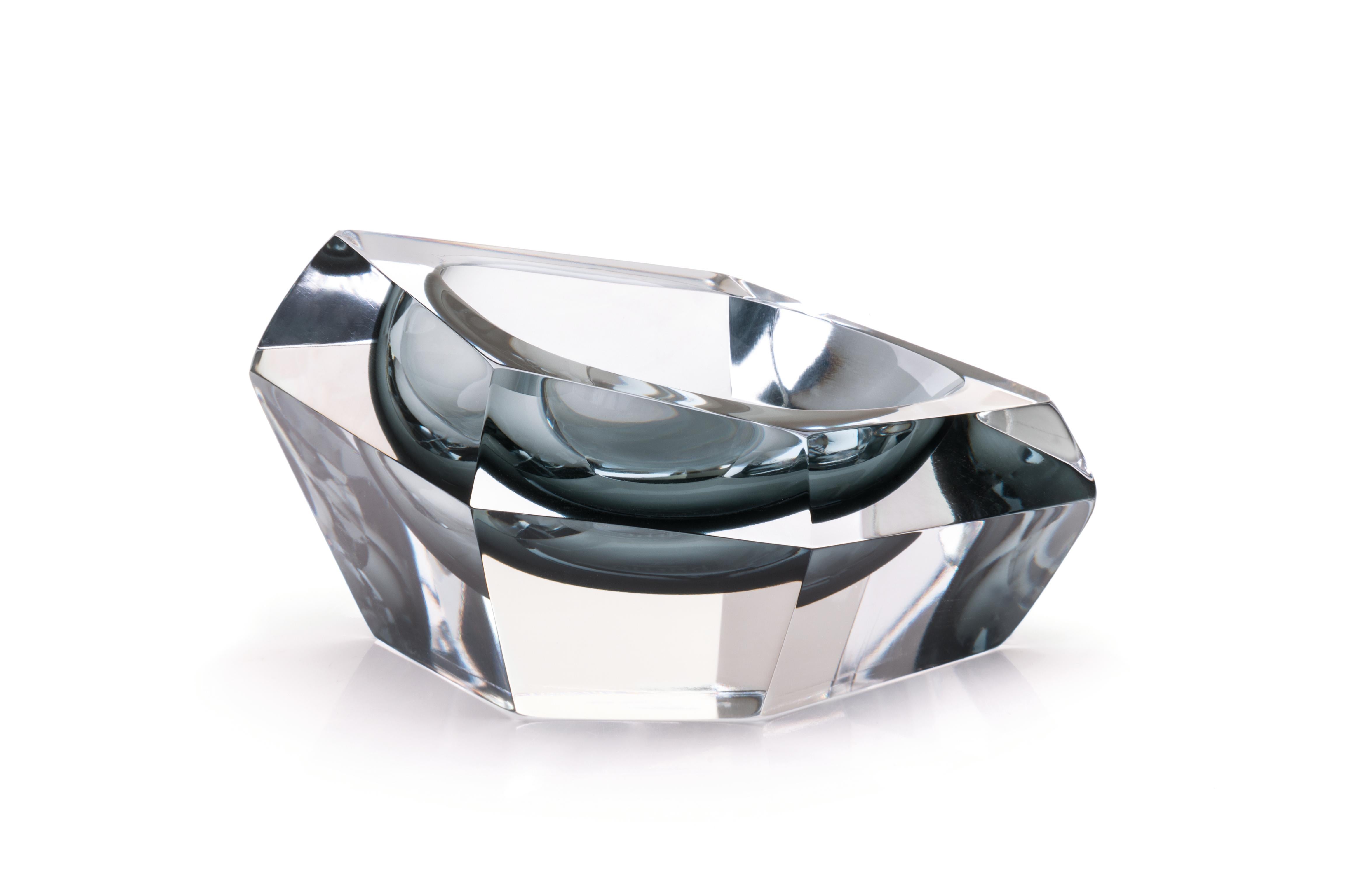 Moderne 21ème siècle Karim Rashid Mini Bol Verre Murano Noir en vente