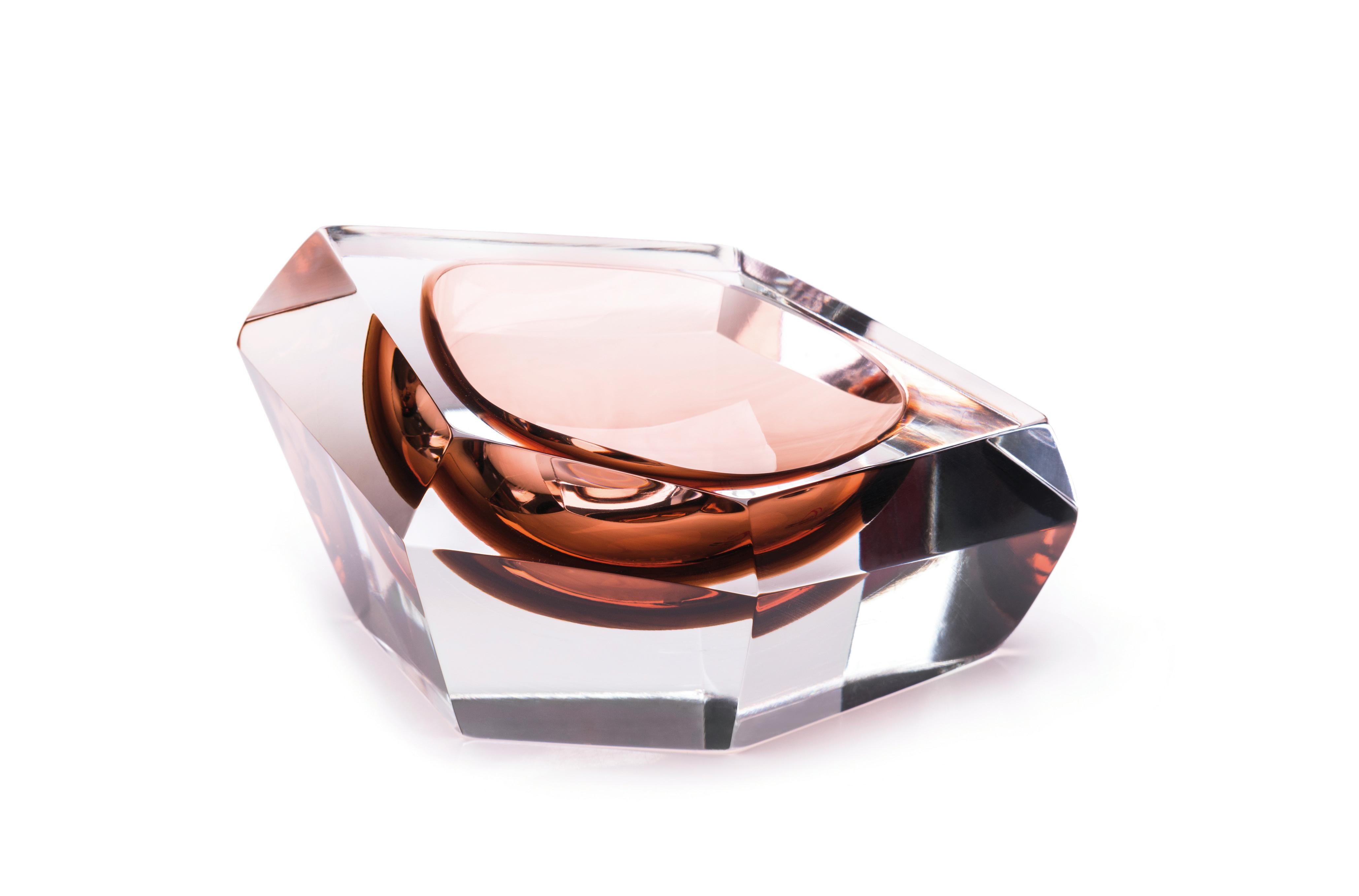 italien 21ème siècle Karim Rashid Mini Bol Verre Murano Violet en vente