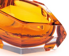 21st Century Karim Rashid Small Bowl Murano Glass Amber