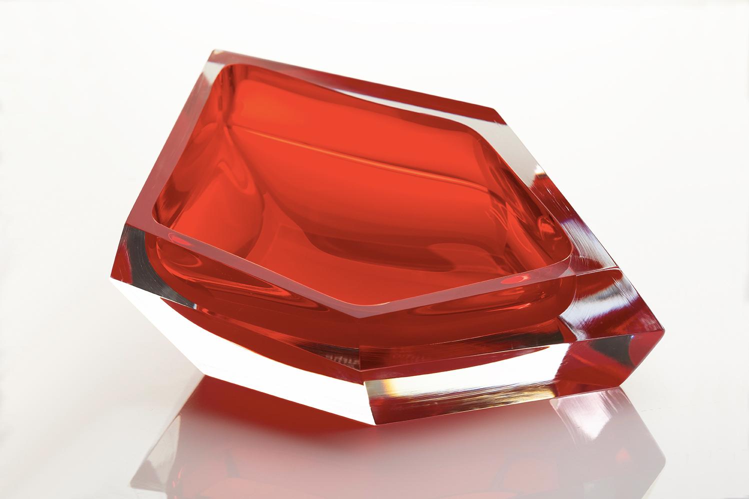 Siglo XXI Karim Rashid Cuenco pequeño de cristal de Murano Ámbar en venta 1