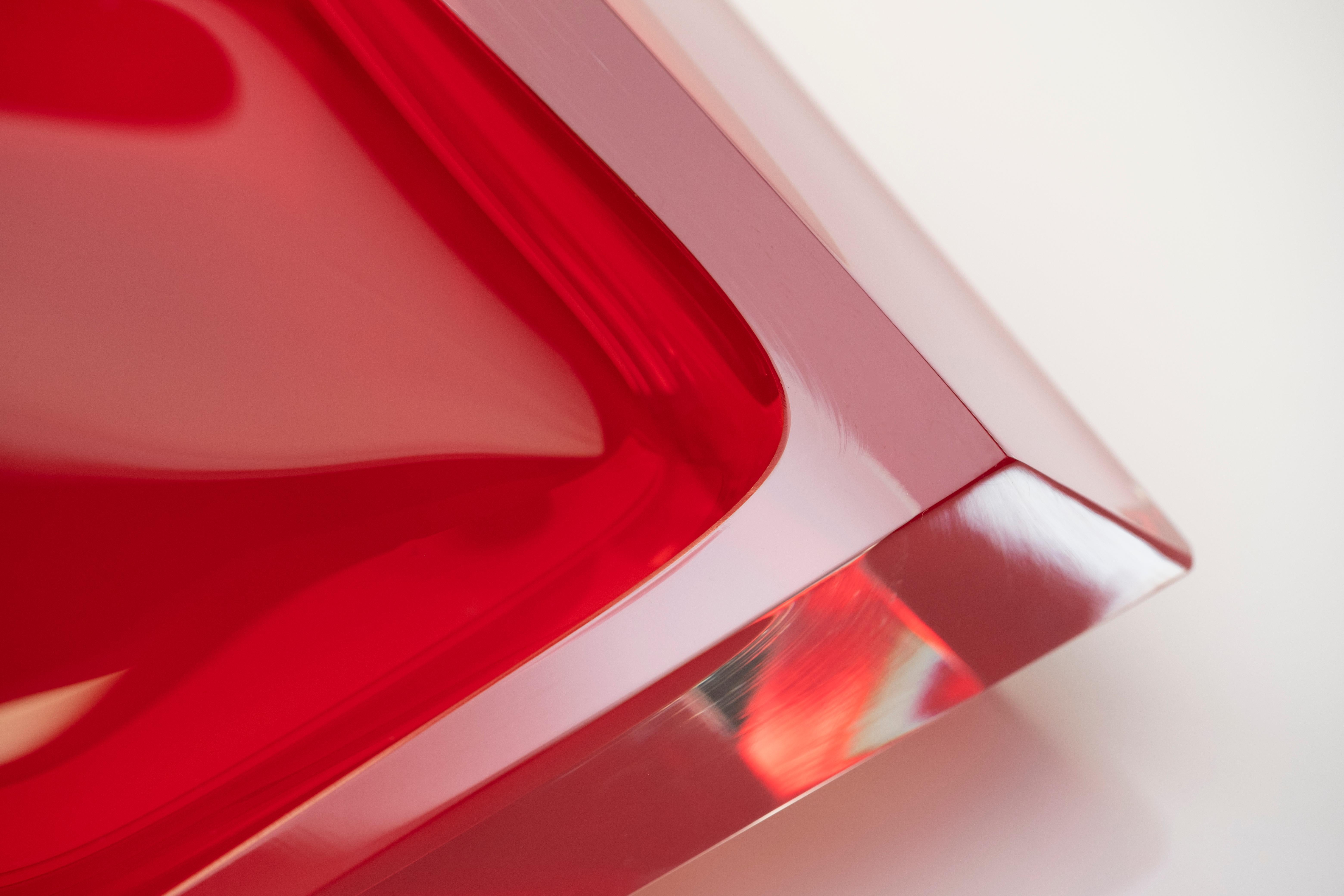 Hand-Crafted 21st Century Karim Rashid Small Bowl Murano Glass Red For Sale