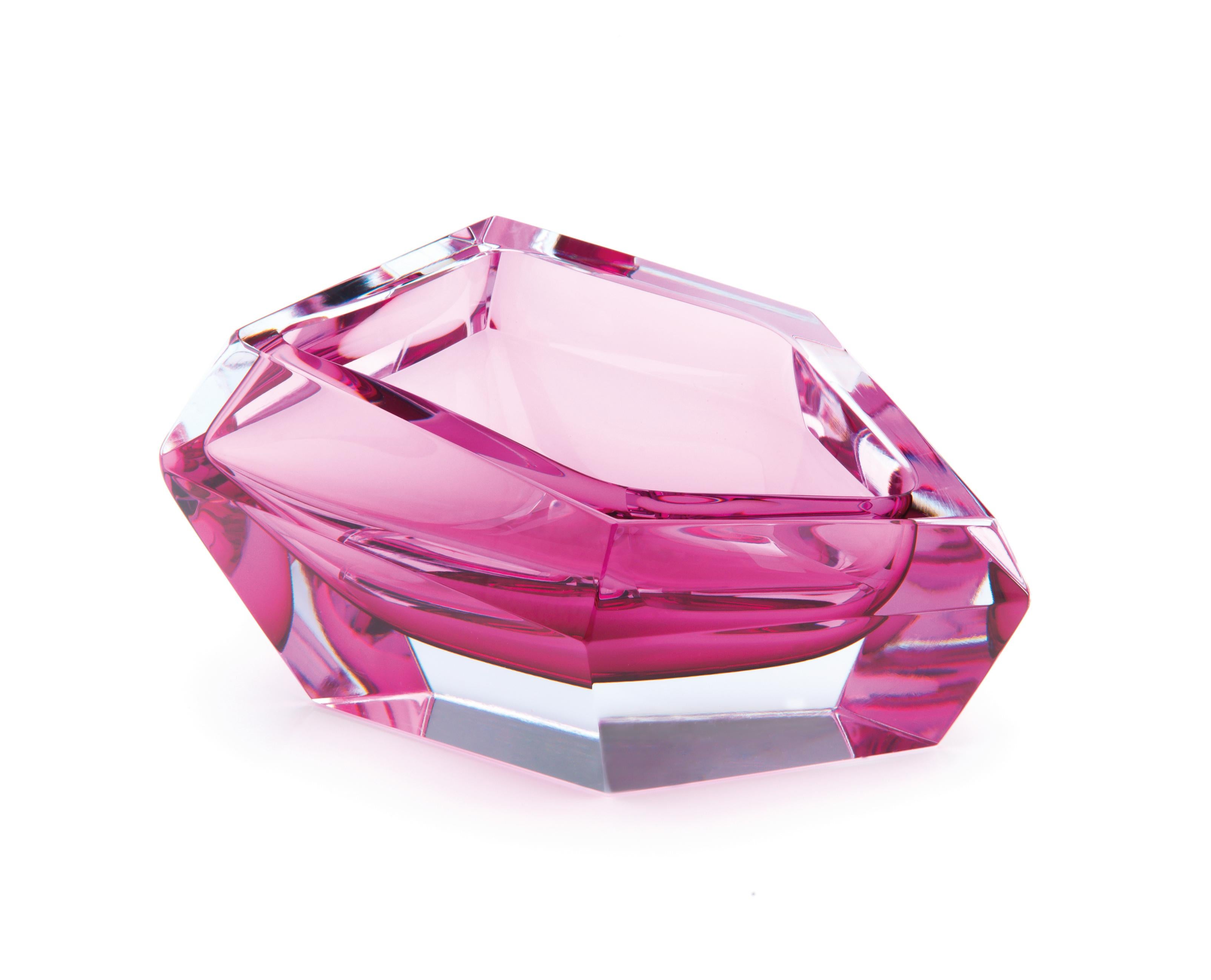 Modern 21st Century Karim Rashid Small Bowl Murano Glass Ruby For Sale