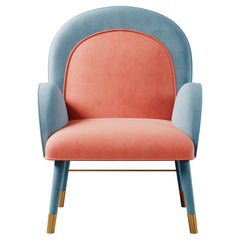 21st Century Karin Dining Chair Cotton Velvet Made in Portugal by Ottiu
