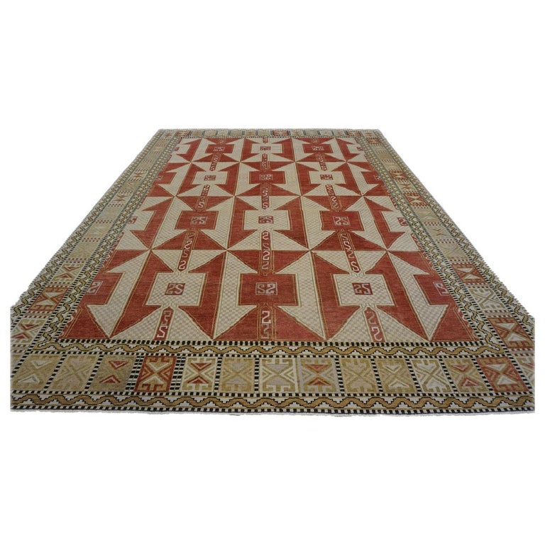 21st Century hand-woven Recreation of an antique Kazak Wool Livingroom rug. Created by our in-house designers and woven by our expert weavers in Afghanistan with hand-spun vegetable-dyed wools.
Collection: Ashly Sultanabad Masters
Actual Size: