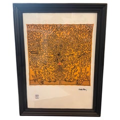 21st Century Keith Haring Pop art Framed 63/150 Untitled Lithography