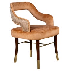 21st Century Kelly Dining Chair Velvet Beechwood