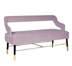 21e siècle Kelly Twin Seat Coton Velvet fabriqué au Portugal par Ottiu