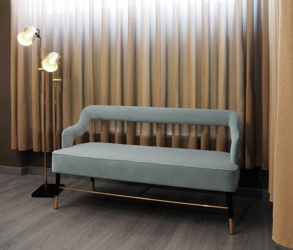 21st Century Kelly Twin Seat Cotton Velvet Made in Portugal by Ottiu For Sale 1