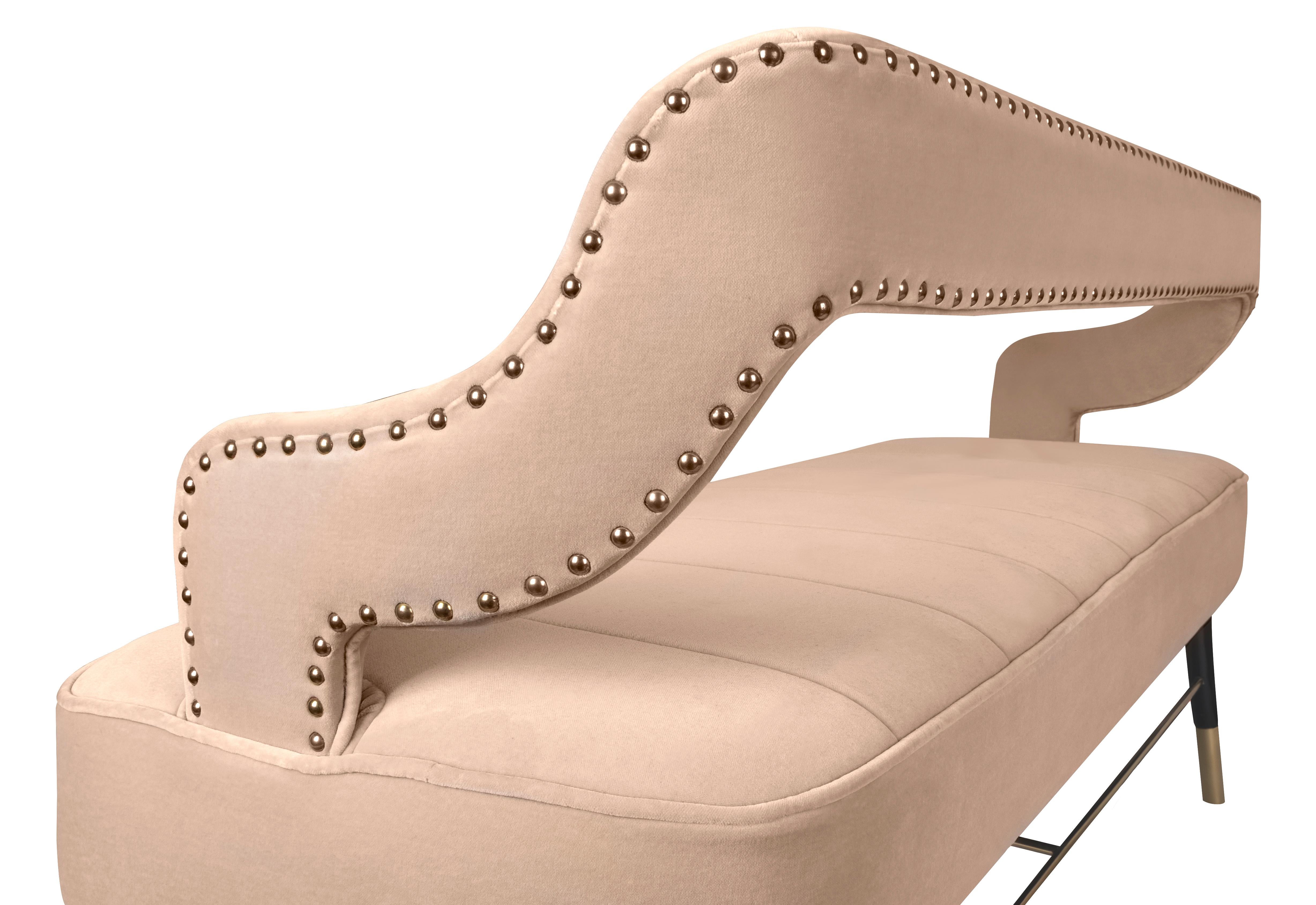 21st Century Kelly Twin Seat Cotton Velvet Made in Portugal by Ottiu For Sale 3