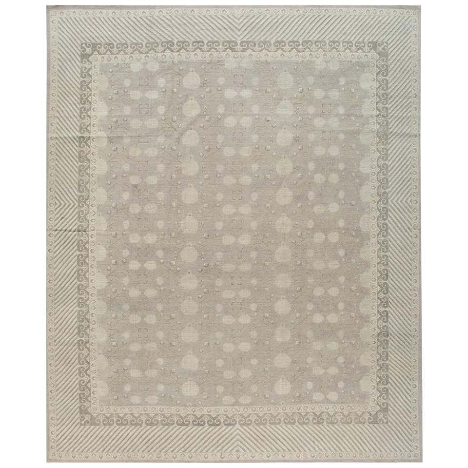 Vintage Style 18th Century Khotan Revival Rug For Sale at 1stDibs