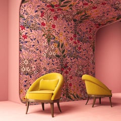 21st Century Kim Armchair Cotton Velvet  Wood Made in Portugal by Ottiu