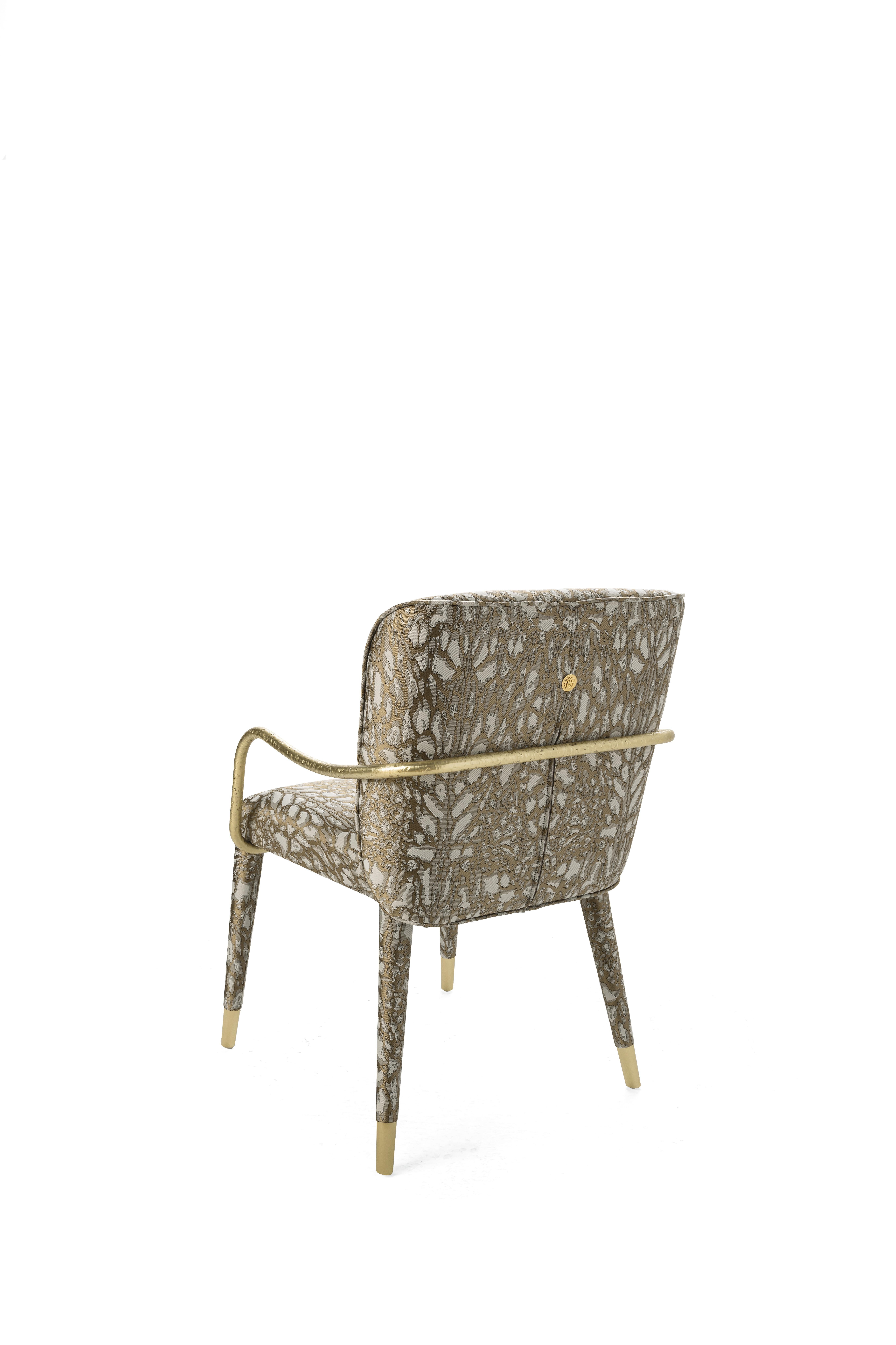 Kivu-Stuhl des 21. Jahrhunderts mit Stoff von Roberto Cavalli Home Interiors (Italienisch) im Angebot