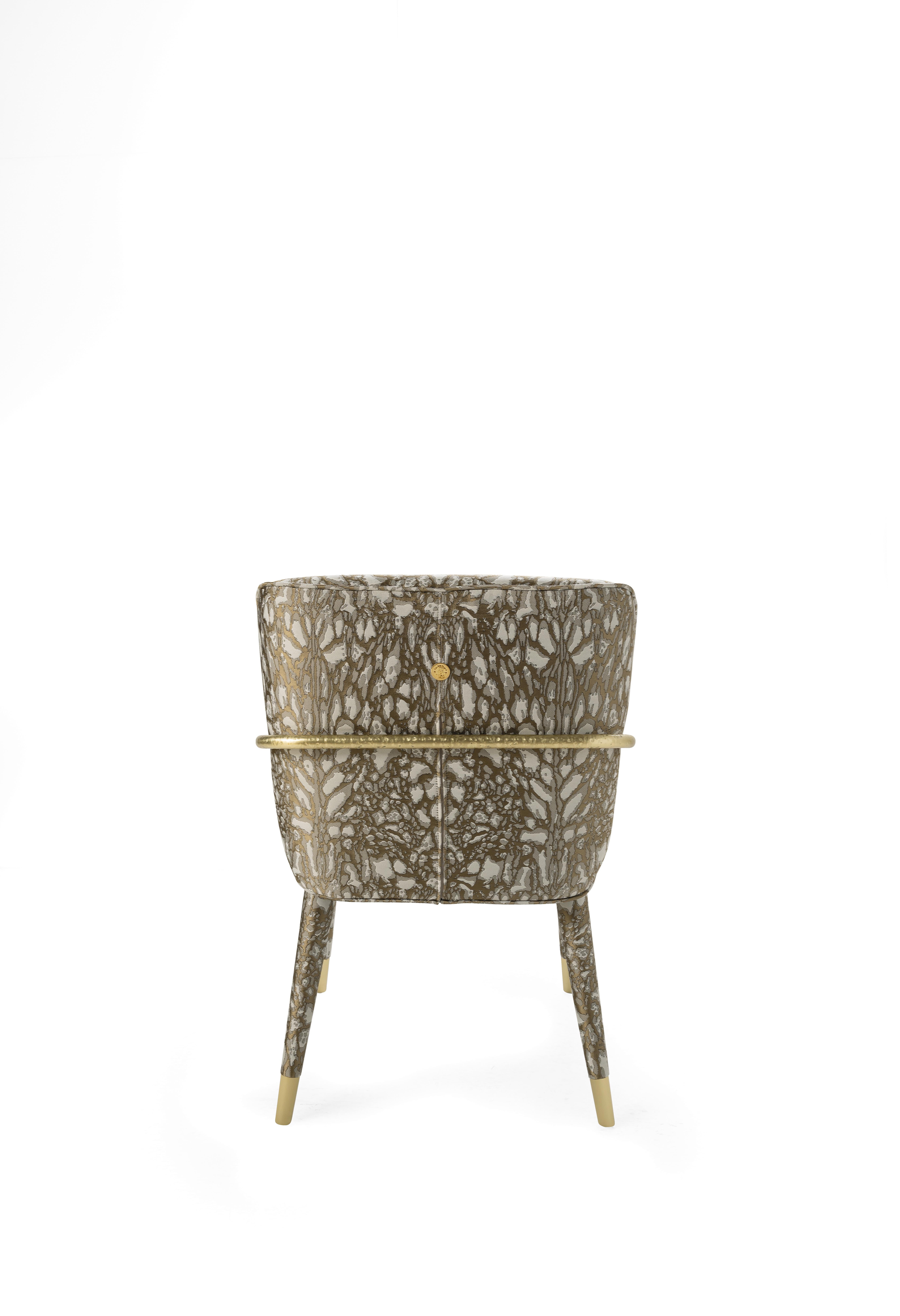 Italian 21st Century Kivu Chair in Fabric by Roberto Cavalli Home Interiors For Sale