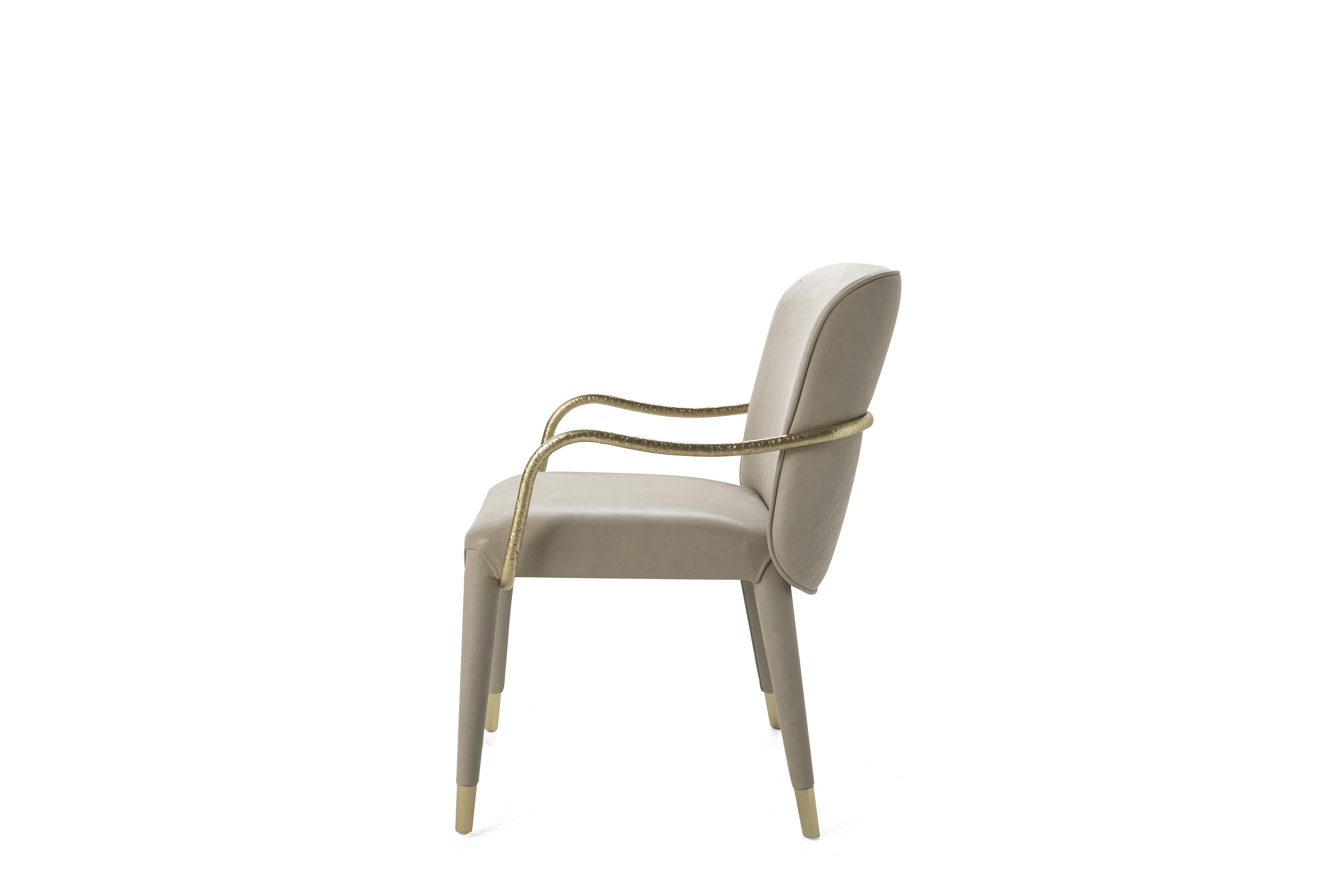 Kivu-Stuhl aus Leder des 21. Jahrhunderts von Roberto Cavalli Home Interiors (Moderne) im Angebot