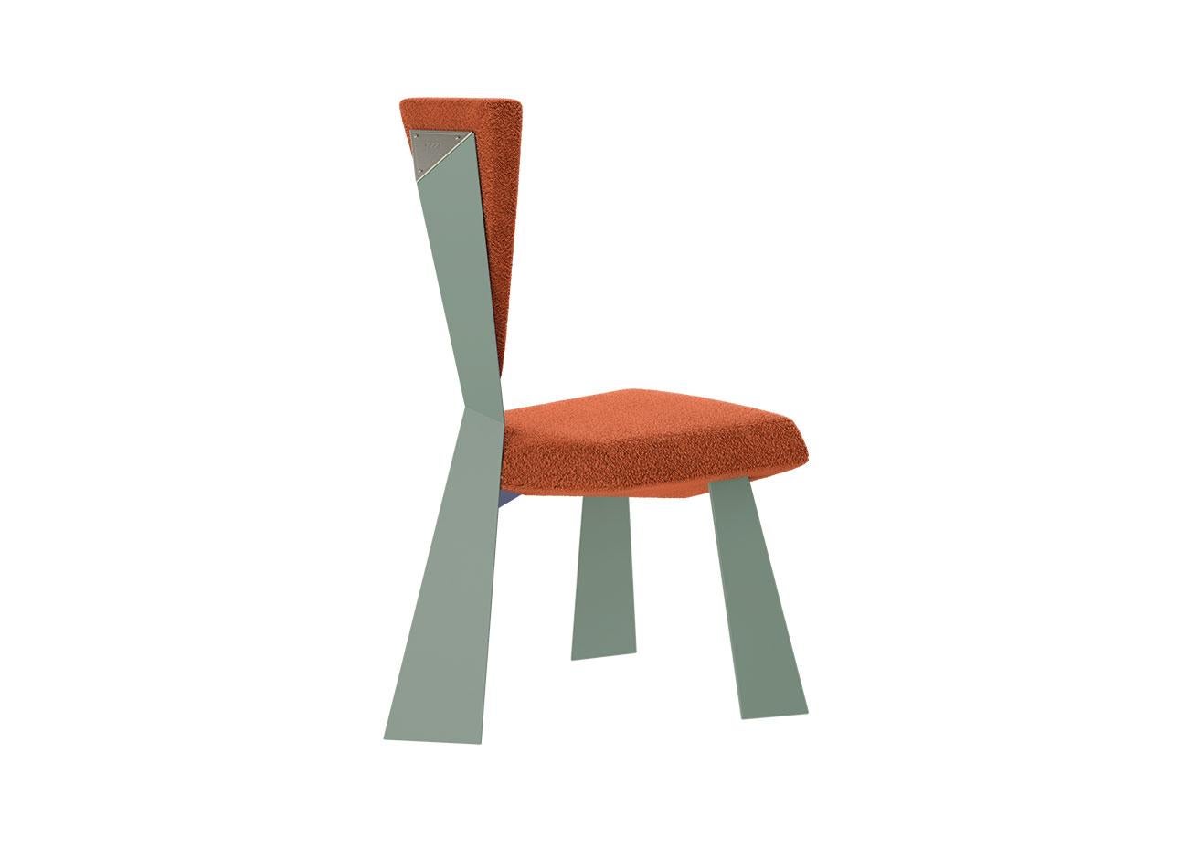 21st Century Kju Bist Dining Chair Bouclé Lacquered Color by Malabar For Sale 1