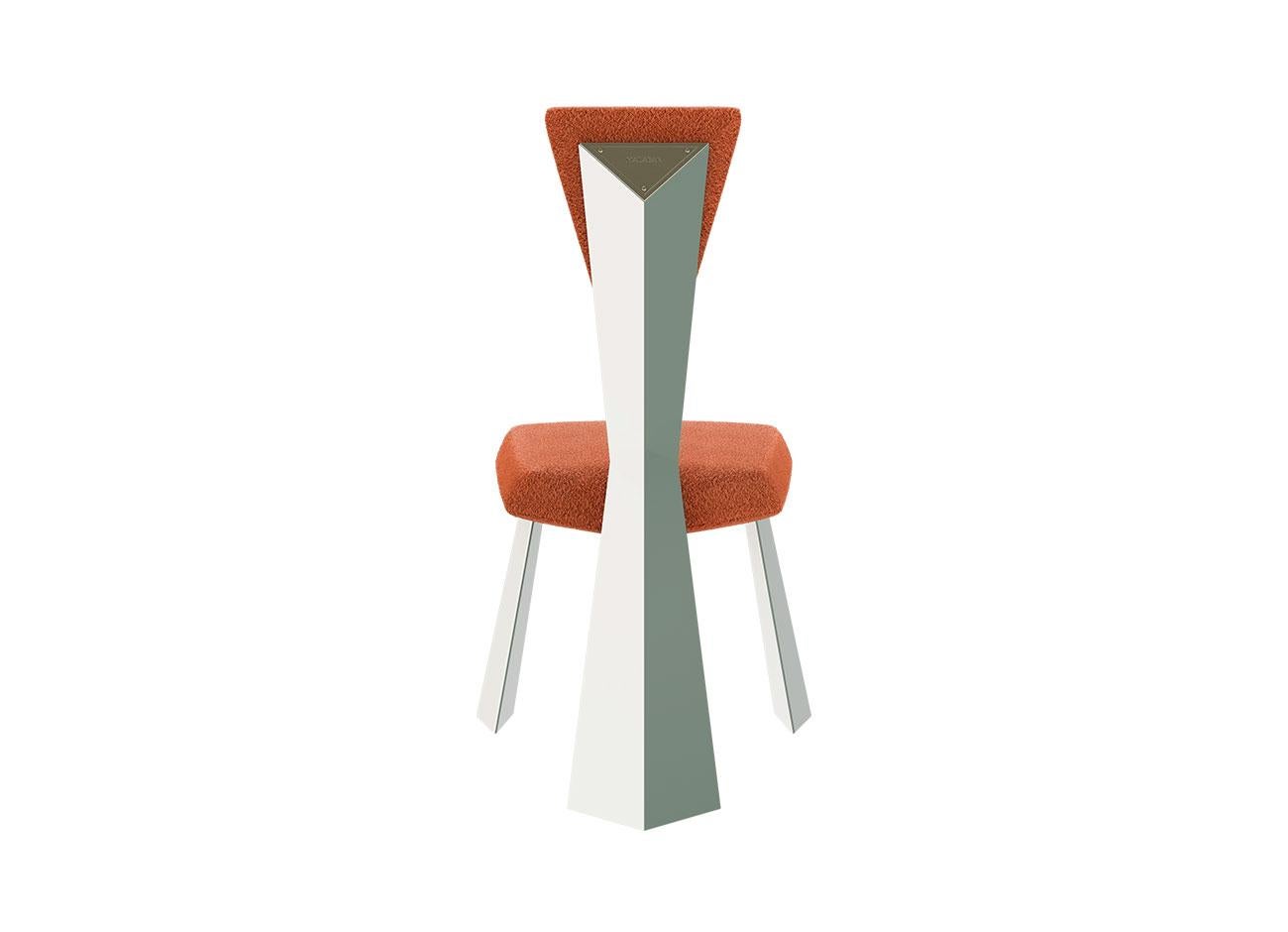 21st Century Kju Bist Dining Chair Bouclé Lacquered Color by Malabar For Sale 2