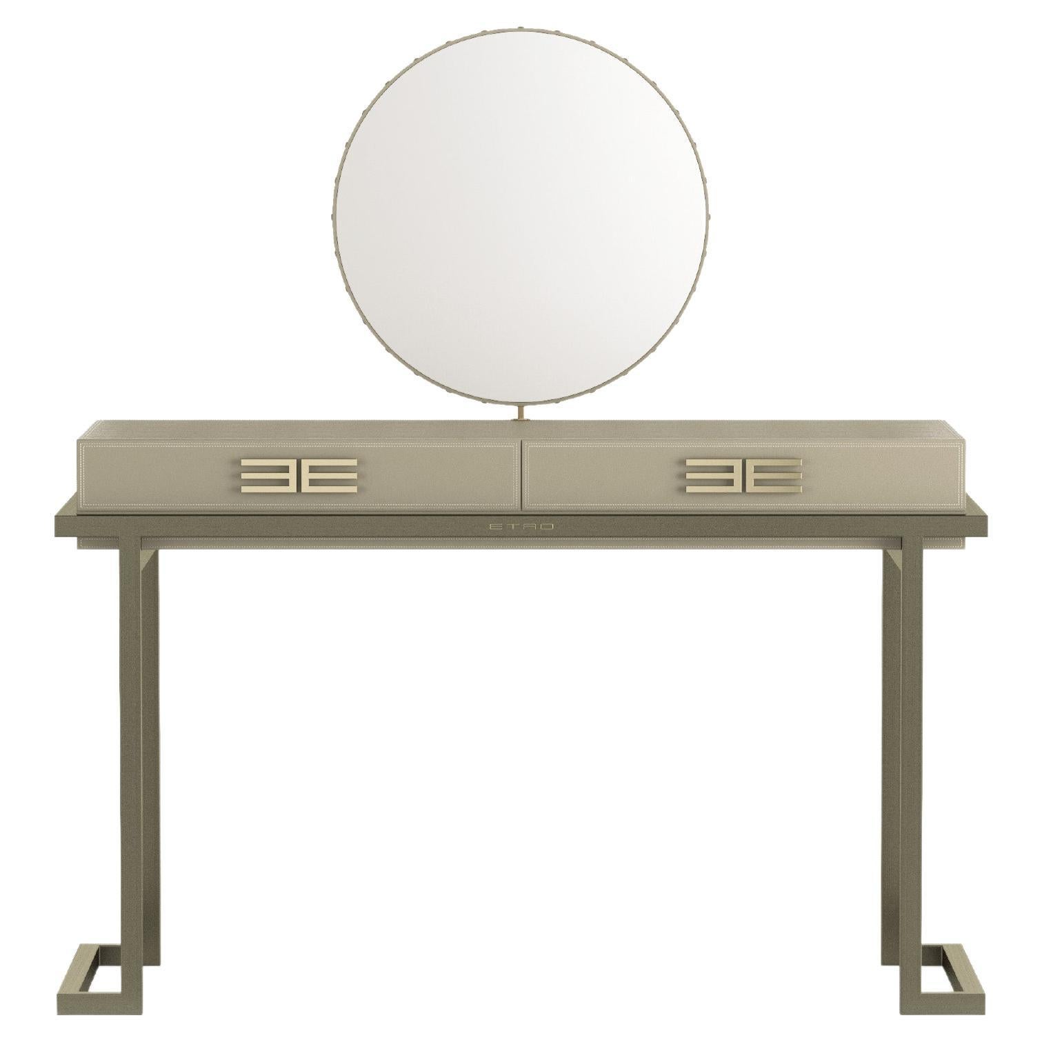 21st Century Kolkata Dressing Table in Leather by Etro Home Interiors