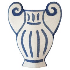 Krater N°1 del 21° secolo, in ceramica bianca, realizzato a mano in Francia