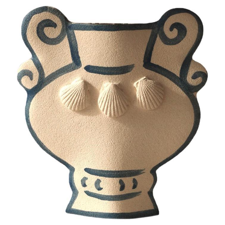 21st Century ‘Krater N°4’, in White Ceramic, Hand-Crafted in France