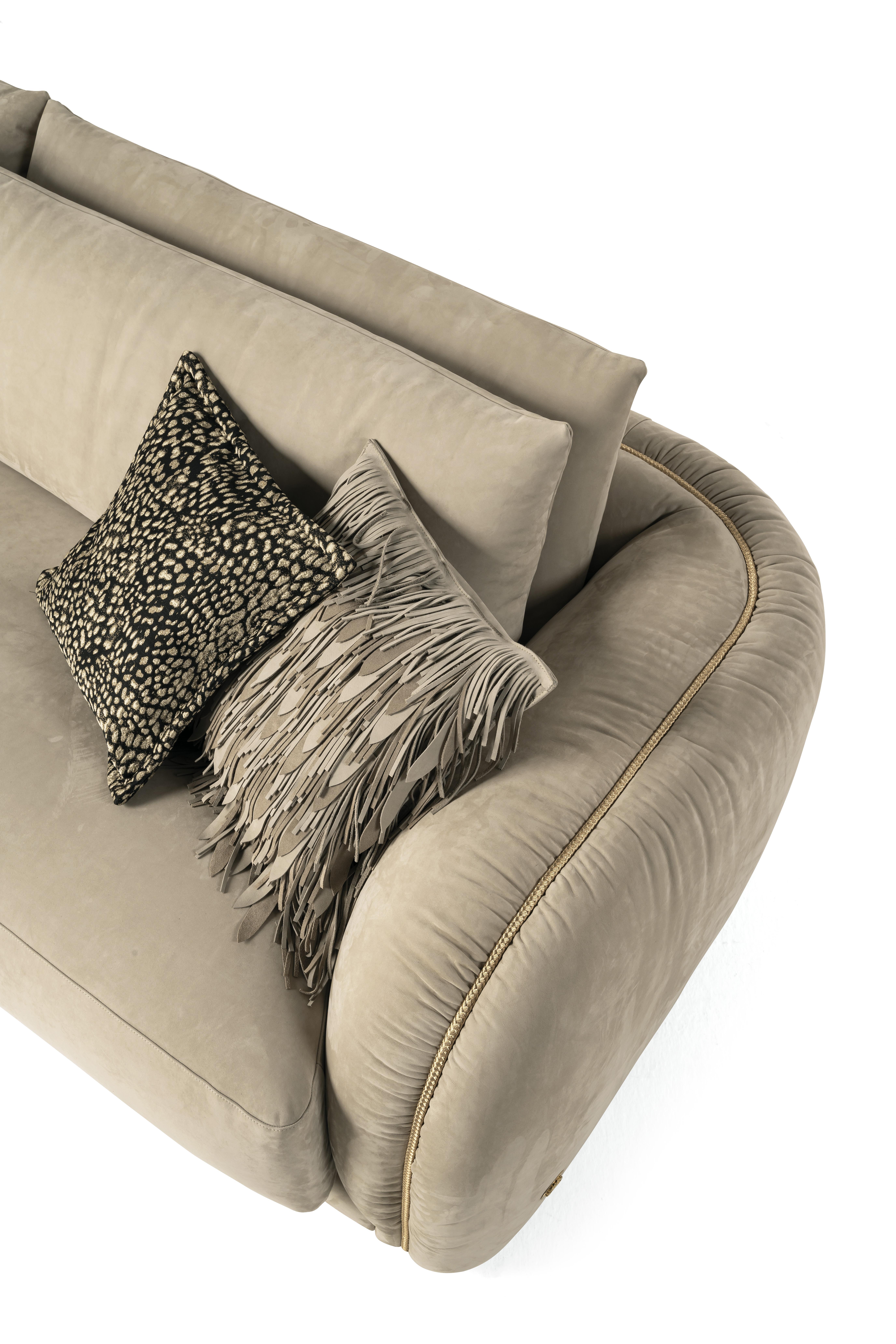 Kruger-Sofa aus Leder des 21. Jahrhunderts von Roberto Cavalli Home Interiors (Moderne) im Angebot