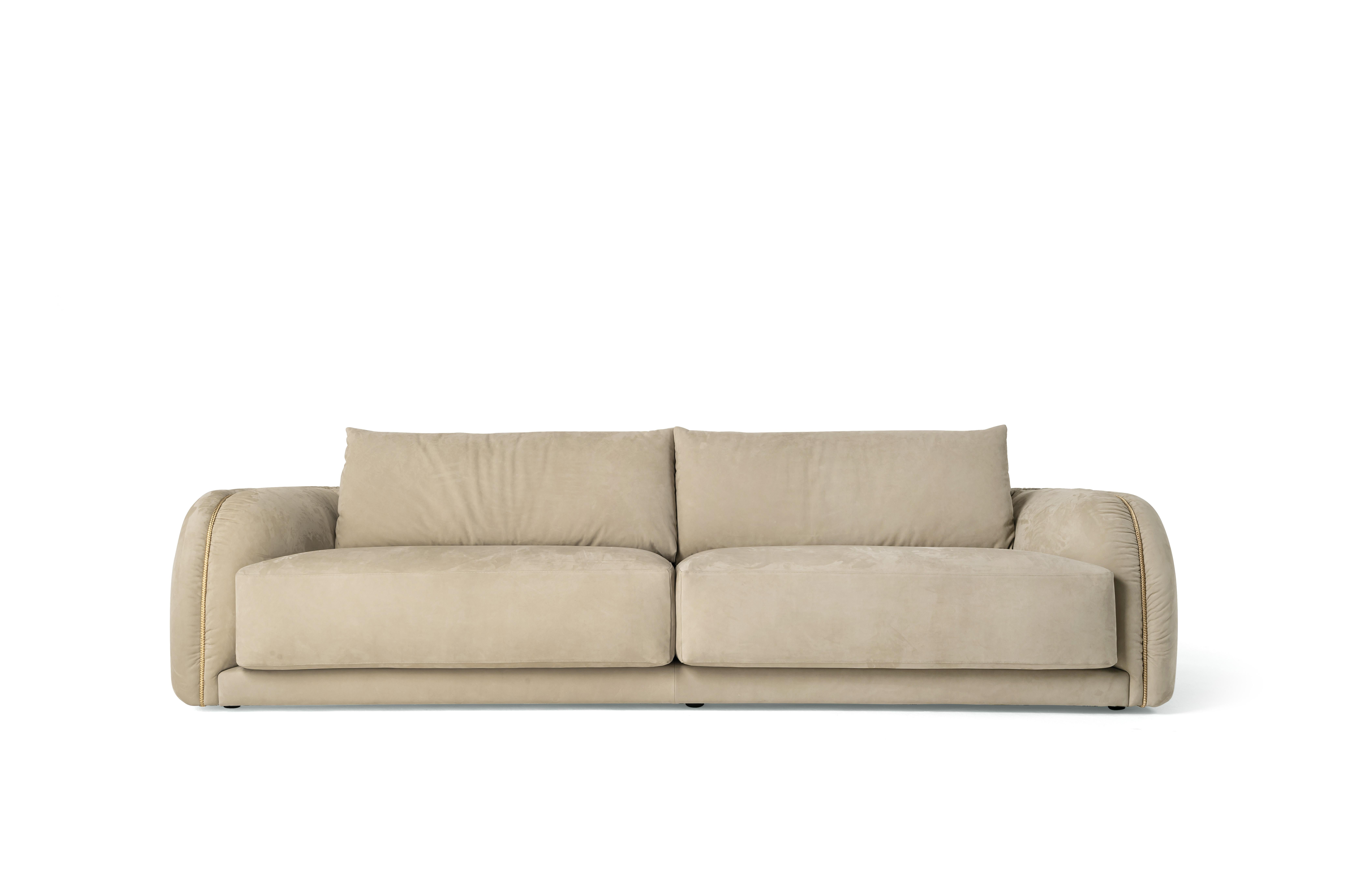 Moderne Canapé Kruger du 21e siècle en cuir par Roberto Cavalli Home Interiors en vente