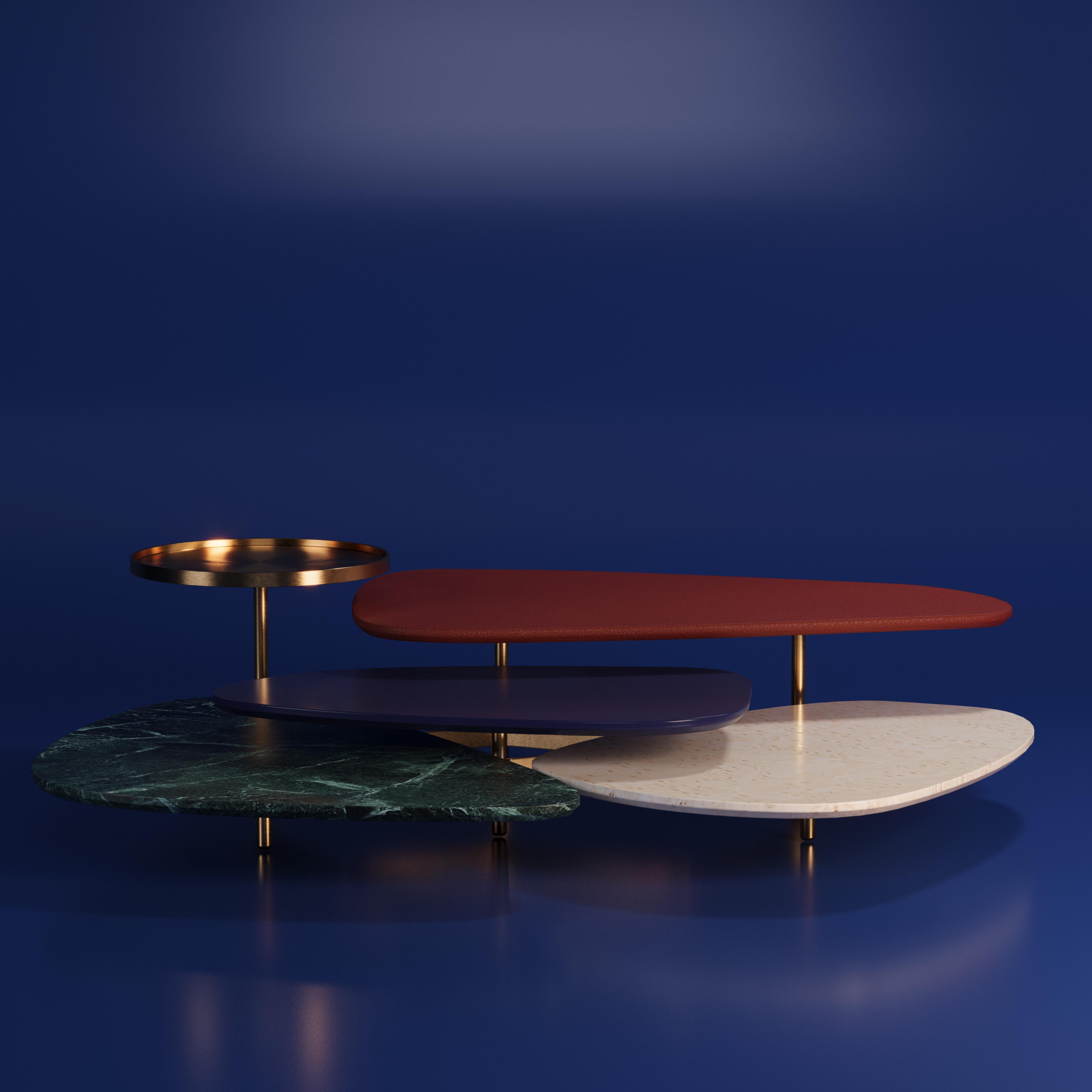 21st Century La Toile Center Table Alicante Marble and Travertine by Malabar For Sale 9